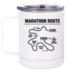 Funny Marathon 12 oz Stainless Steel Tumbler Cup