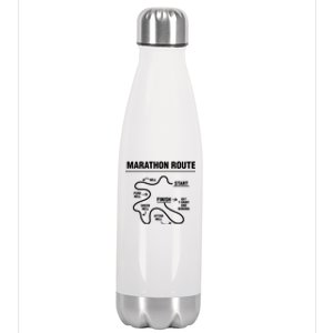 Funny Marathon Stainless Steel Insulated Water Bottle