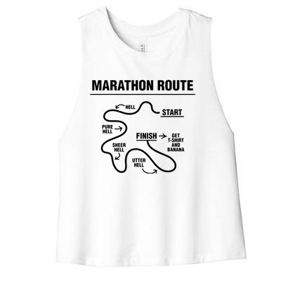 Funny Marathon Women's Racerback Cropped Tank