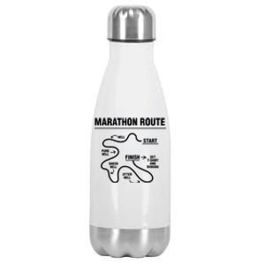 Funny Marathon Stainless Steel Insulated Water Bottle