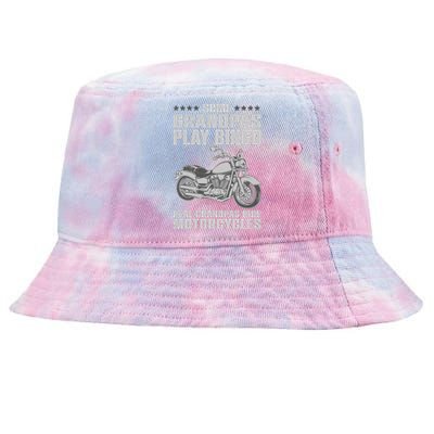 Funny Motorcycle For Grandpa Dad Motorcycle Lovers Riders Tie-Dyed Bucket Hat