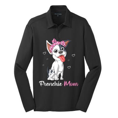 Frenchie Mom Silk Touch Performance Long Sleeve Polo