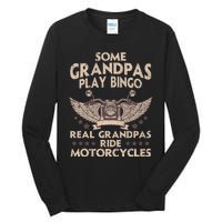 Funny Motorcycle For Grandpa Men Biker Motorcycle Rider Tall Long Sleeve T-Shirt