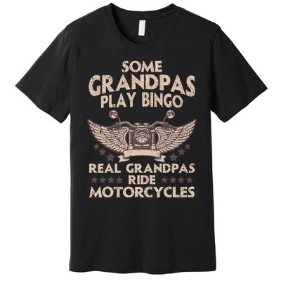 Funny Motorcycle For Grandpa Men Biker Motorcycle Rider Premium T-Shirt