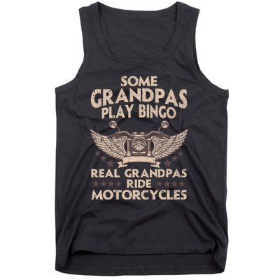 Funny Motorcycle For Grandpa Men Biker Motorcycle Rider Tank Top