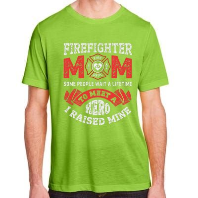 Firefighter Mom Firewoman Proud Moms Mother's Day Vintage Adult ChromaSoft Performance T-Shirt