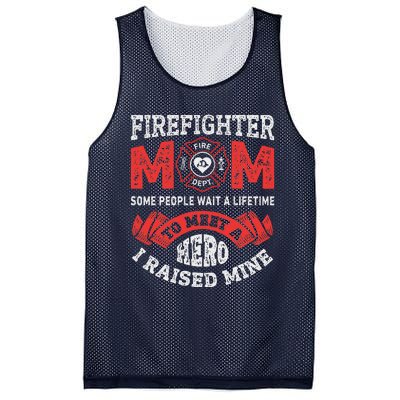 Firefighter Mom Firewoman Proud Moms Mother's Day Vintage Mesh Reversible Basketball Jersey Tank