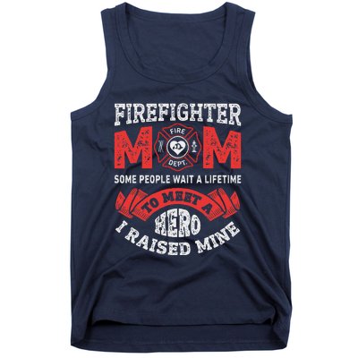 Firefighter Mom Firewoman Proud Moms Mother's Day Vintage Tank Top