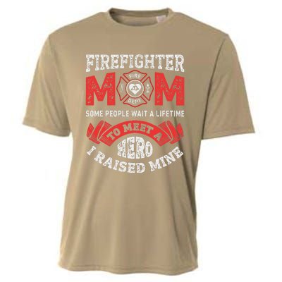 Firefighter Mom Firewoman Proud Moms Mother's Day Vintage Cooling Performance Crew T-Shirt