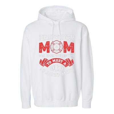 Firefighter Mom Firewoman Proud Moms Mother's Day Vintage Garment-Dyed Fleece Hoodie