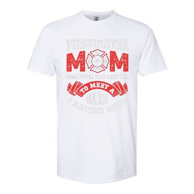 Firefighter Mom Firewoman Proud Moms Mother's Day Vintage Softstyle CVC T-Shirt