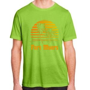 Fort Myers Florida Sunset Palm Trees Beach Vacation Cool Gift Adult ChromaSoft Performance T-Shirt