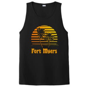 Fort Myers Florida Sunset Palm Trees Beach Vacation Cool Gift PosiCharge Competitor Tank