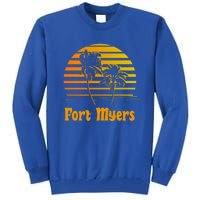 Fort Myers Florida Sunset Palm Trees Beach Vacation Cool Gift Tall Sweatshirt