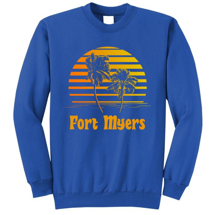 Fort Myers Florida Sunset Palm Trees Beach Vacation Cool Gift Tall Sweatshirt