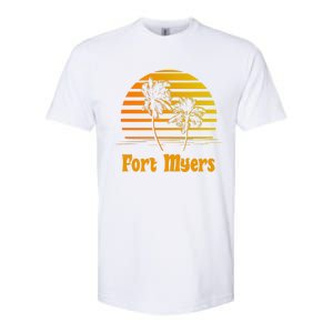 Fort Myers Florida Sunset Palm Trees Beach Vacation Cool Gift Softstyle CVC T-Shirt