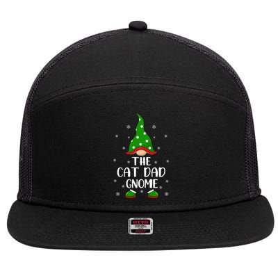 Funny Matching Family The Cat Dad Gnome Christmas Gift 7 Panel Mesh Trucker Snapback Hat