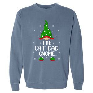 Funny Matching Family The Cat Dad Gnome Christmas Gift Garment-Dyed Sweatshirt