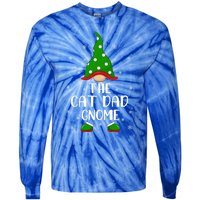 Funny Matching Family The Cat Dad Gnome Christmas Gift Tie-Dye Long Sleeve Shirt