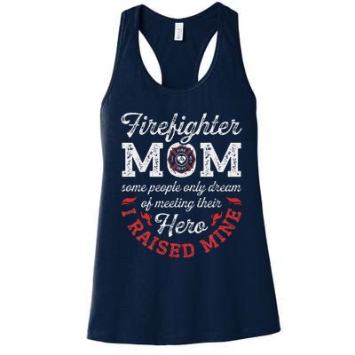 Firefighter Mom Firewoman Proud Moms Mother's Day VintageGift Women's Racerback Tank