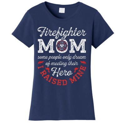 Firefighter Mom Firewoman Proud Moms Mother's Day VintageGift Women's T-Shirt