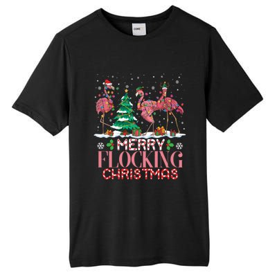 Flamingo Merry Flocking Christmas Funny Xmas Gift Tall Fusion ChromaSoft Performance T-Shirt