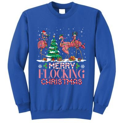 Flamingo Merry Flocking Christmas Funny Xmas Gift Sweatshirt