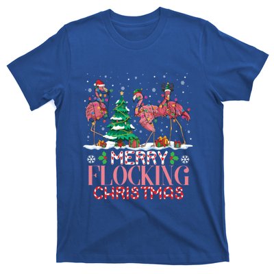 Flamingo Merry Flocking Christmas Funny Xmas Gift T-Shirt