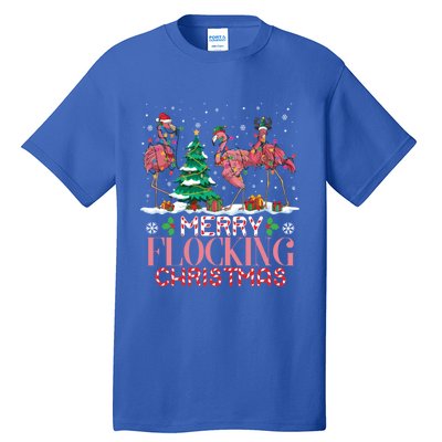 Flamingo Merry Flocking Christmas Funny Xmas Gift Tall T-Shirt