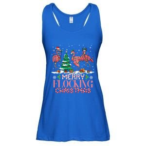 Flamingo Merry Flocking Christmas Funny Xmas Gift Ladies Essential Flowy Tank