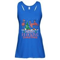 Flamingo Merry Flocking Christmas Funny Xmas Gift Ladies Essential Flowy Tank