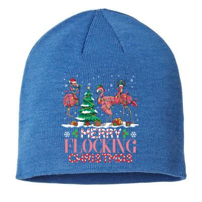 Flamingo Merry Flocking Christmas Funny Xmas Gift Sustainable Beanie