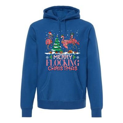 Flamingo Merry Flocking Christmas Funny Xmas Gift Premium Hoodie