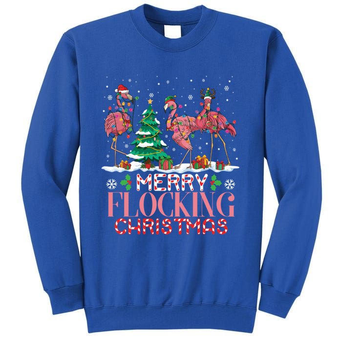 Flamingo Merry Flocking Christmas Funny Xmas Gift Tall Sweatshirt