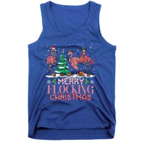 Flamingo Merry Flocking Christmas Funny Xmas Gift Tank Top