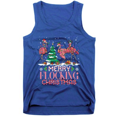 Flamingo Merry Flocking Christmas Funny Xmas Gift Tank Top