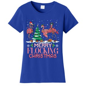 Flamingo Merry Flocking Christmas Funny Xmas Gift Women's T-Shirt