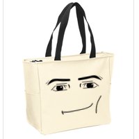 Foblox Man Face Meme Funny Costume Tees Zip Tote Bag