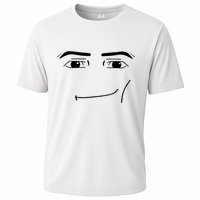 Foblox Man Face Meme Funny Costume Tees Cooling Performance Crew T-Shirt