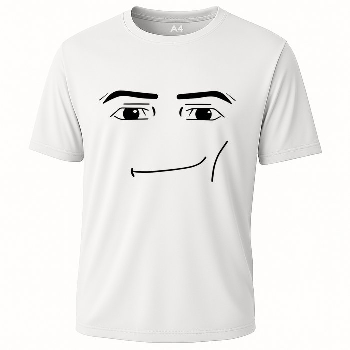 Foblox Man Face Meme Funny Costume Tees Cooling Performance Crew T-Shirt