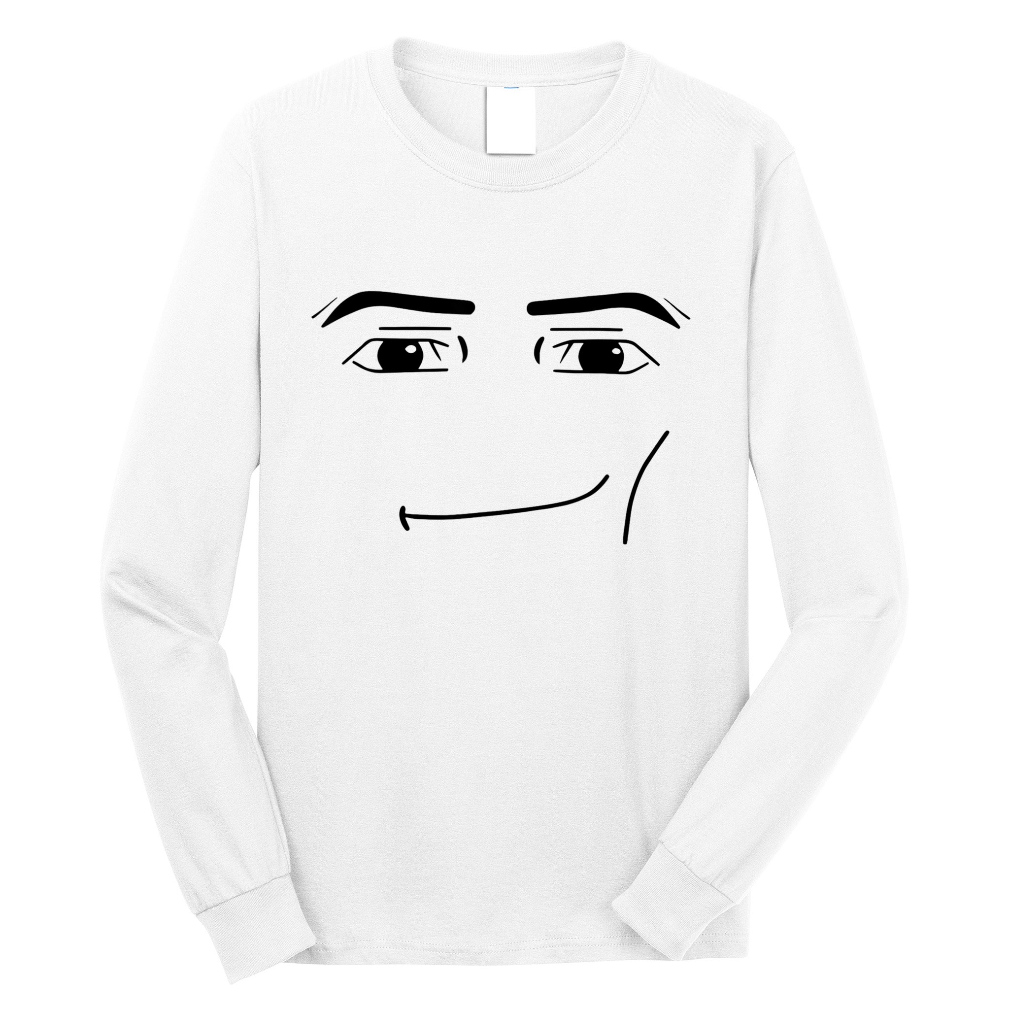 Foblox Man Face Meme Funny Costume Tees Long Sleeve Shirt