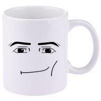 Foblox Man Face Meme Funny Costume Tees 11oz C Handle Ceramic Mug