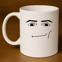 Foblox Man Face Meme Funny Costume Tees 11oz C Handle Ceramic Mug