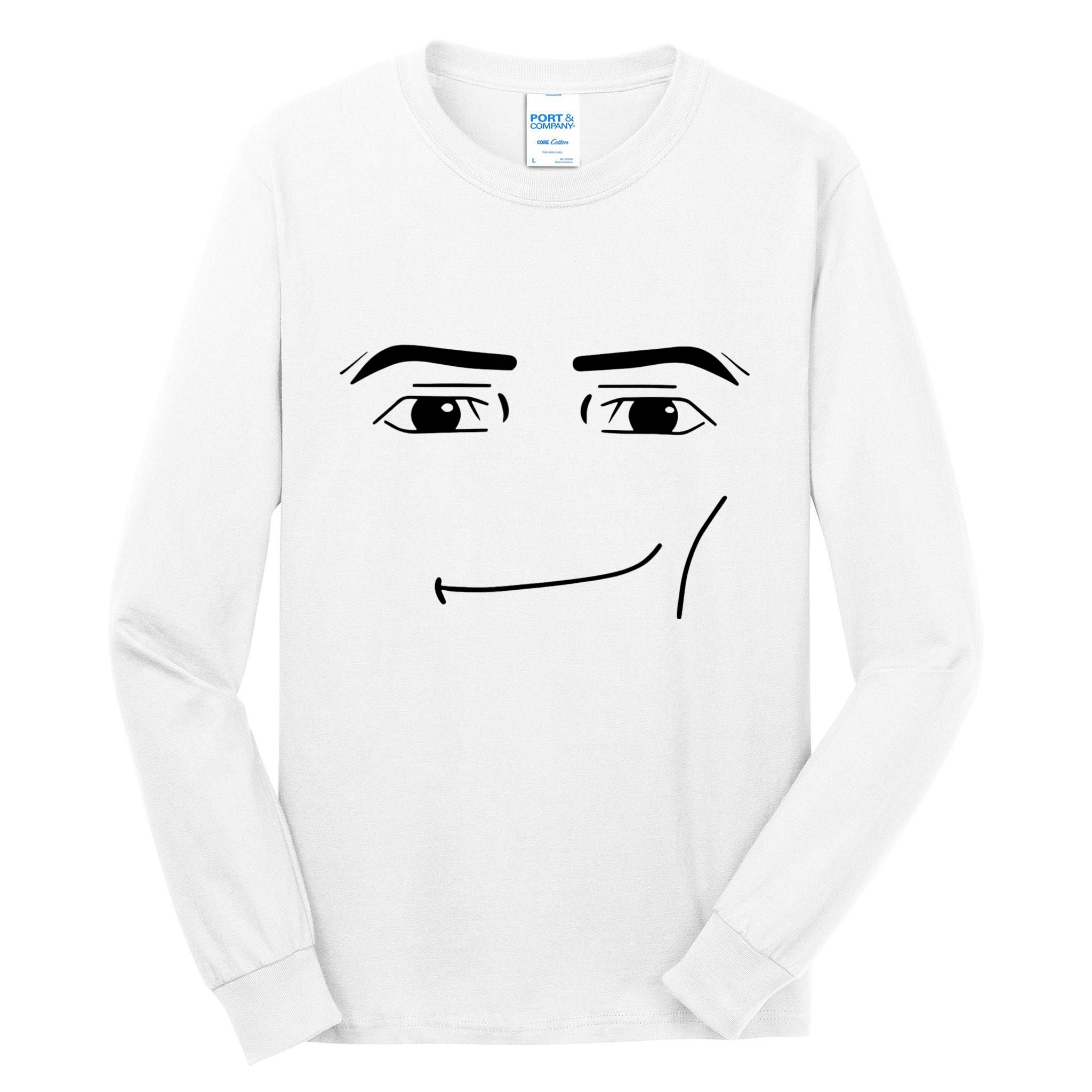 Foblox Man Face Meme Funny Costume Tees Tall Long Sleeve T-Shirt