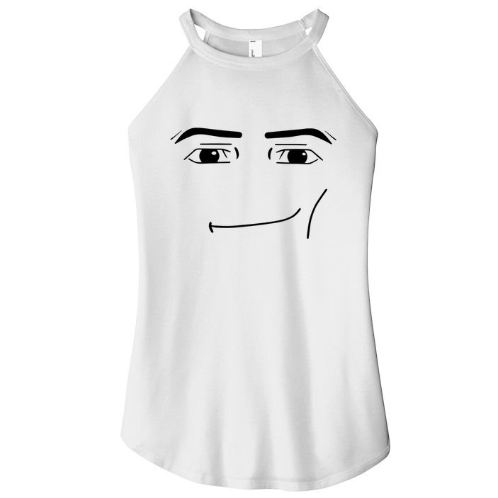 Foblox Man Face Meme Funny Costume Tees Women's Perfect Tri Rocker Tank