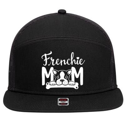 Frenchie Mom 7 Panel Mesh Trucker Snapback Hat