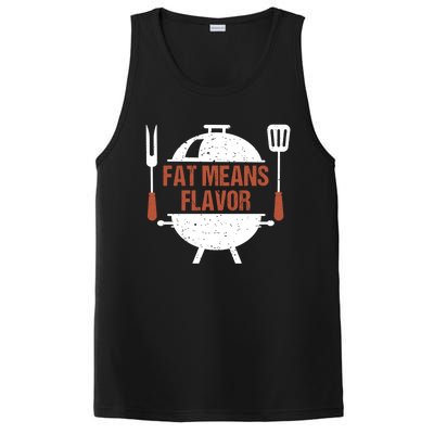 Fat Means Flavor Bbq Grill Barbecue Cool Gift PosiCharge Competitor Tank