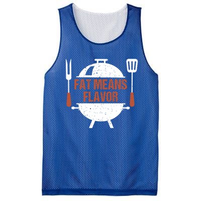 Fat Means Flavor Bbq Grill Barbecue Cool Gift Mesh Reversible Basketball Jersey Tank