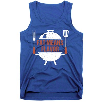 Fat Means Flavor Bbq Grill Barbecue Cool Gift Tank Top