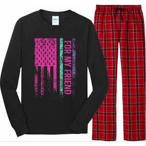 For My Friend Thyroid Cancer Awareness Long Sleeve Pajama Set